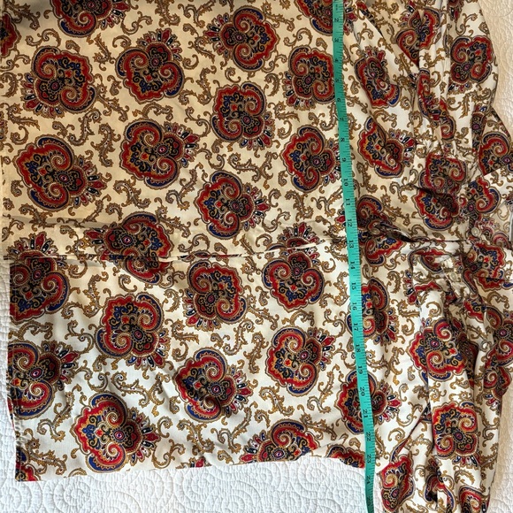 Vintage Liz Claiborne Collection Vibrant Paisley 1960's Inspired Shirt 8 - Picture 5 of 6